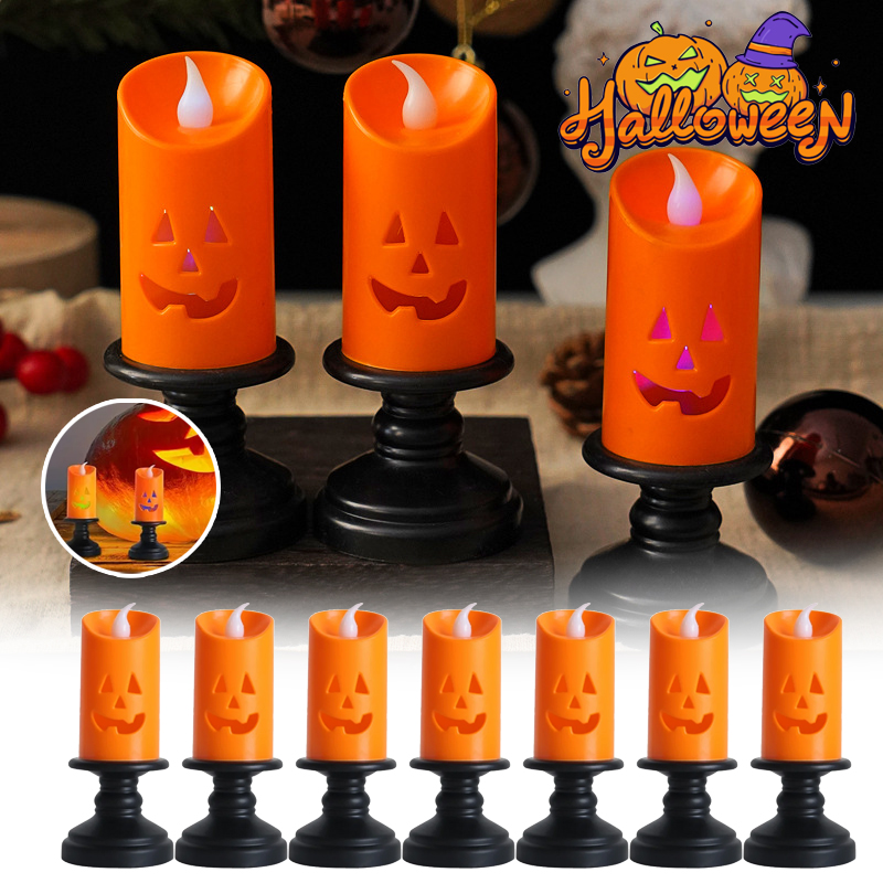 Halloween Pumpkin Decor Led - Velas de abóbora sem chama led