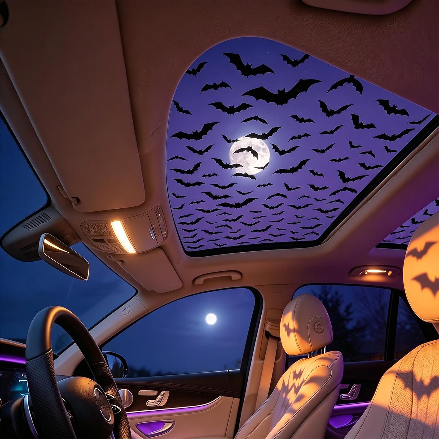 Adesivos para teto solar de ca - Spider Web Halloween Decoration avaliação e preço