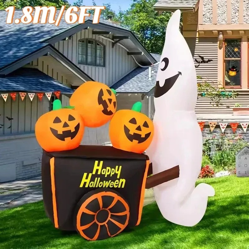 6ft halloween decorações de fé - Halloween Pumpkin Decor Led avaliação e preço