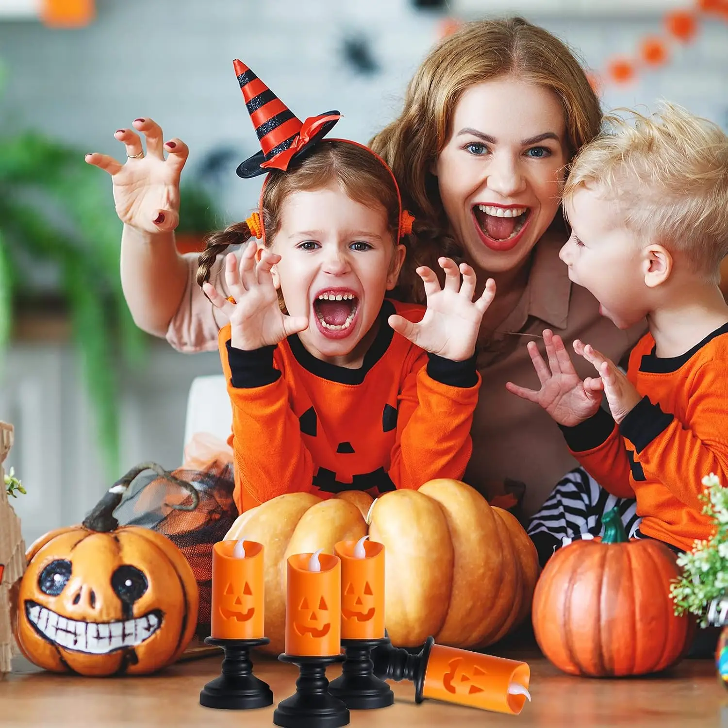 Velas de abóbora sem chama led - Halloween Pumpkin Decor Led avaliação e preço