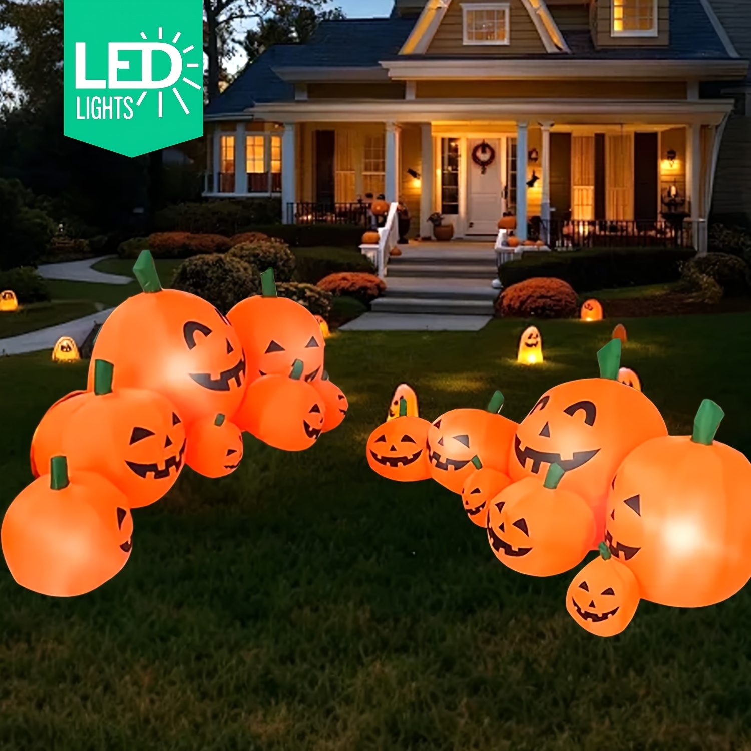 NOVA Chegada: Decoração Infláv - Halloween Pumpkin Decor Led avaliação e preço