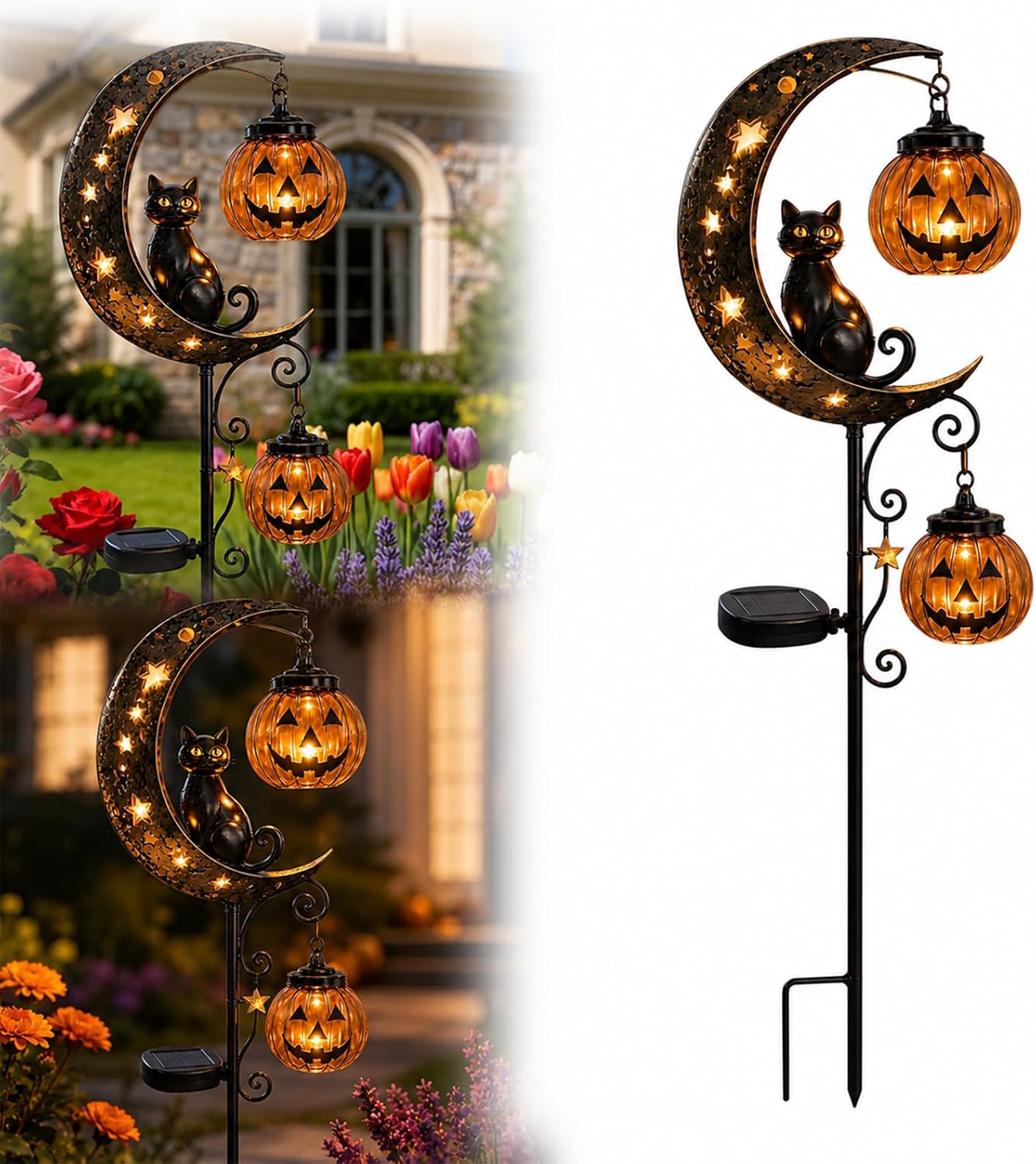 Nova Luminária Solar de Hallow - Halloween Pumpkin Decor Led avaliação e preço