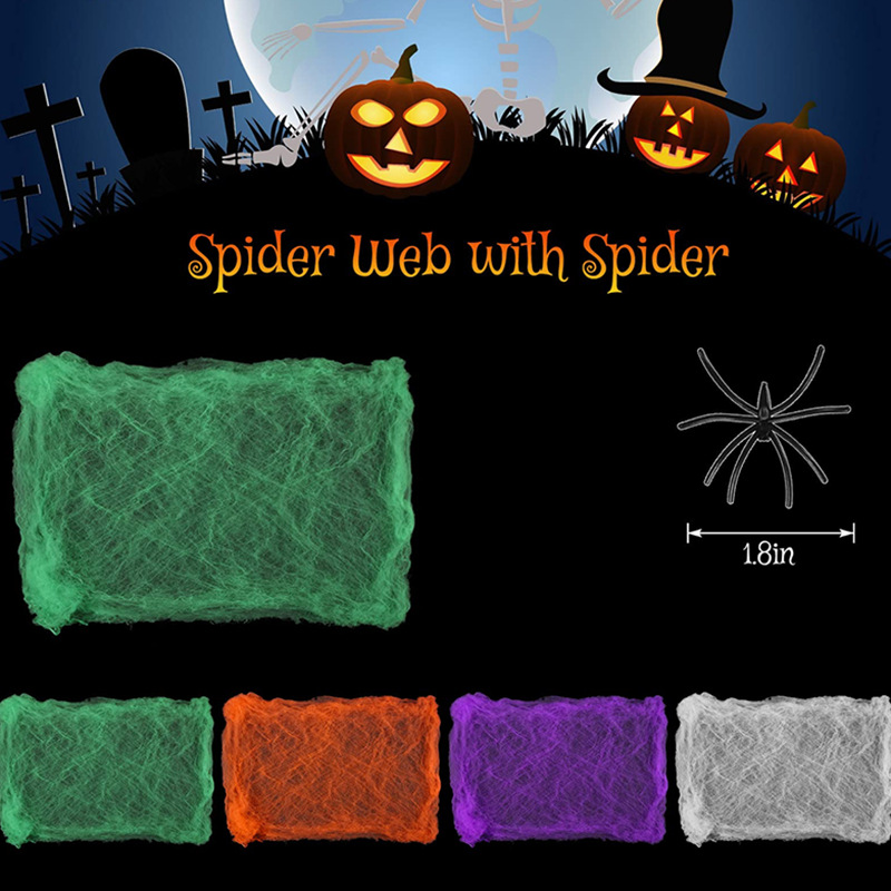 Decoração de Halloween: teia d - Spider Web Halloween Decoration avaliação e preço