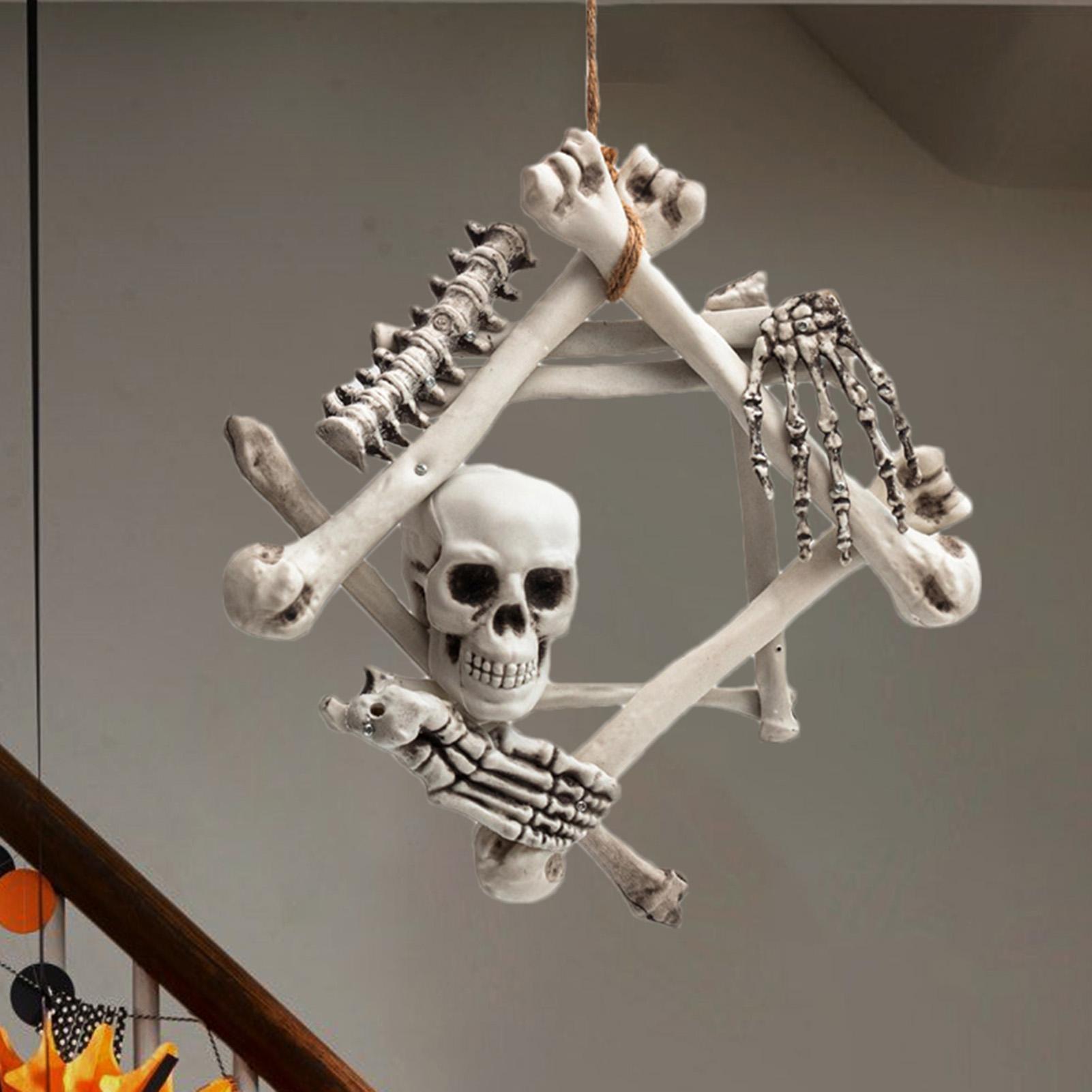 Guirlanda de Caveira Gótica de - Halloween Skeleton Decoration avaliação e preço