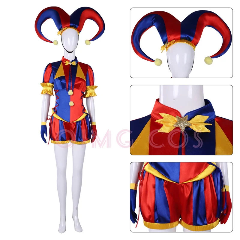 Fantasia de Cosplay Pomni do C - Halloween Costume Adult avaliação e preço